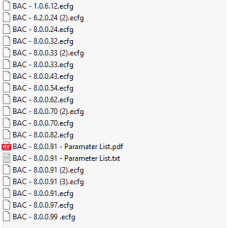 BAC ecfg files