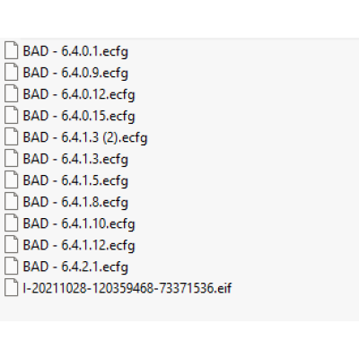 BAD ecfg files