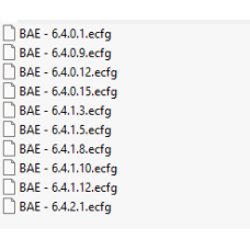 BAE ecfg files
