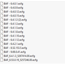 BAF ecfg files