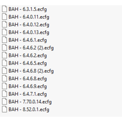 BAH ecfg files