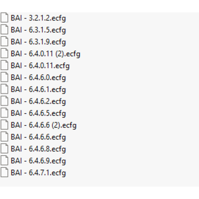 BAI ecfg files