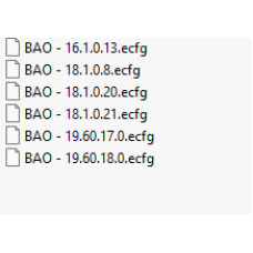 BAO ecfg files