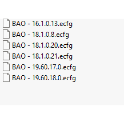 BAO ecfg files