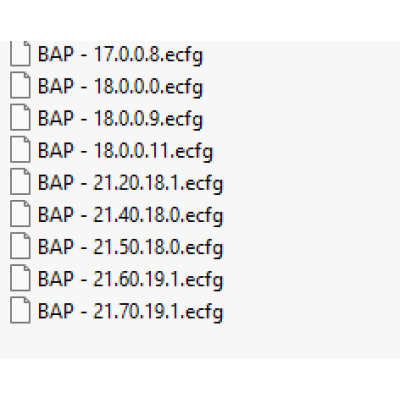 BAP ecfg files