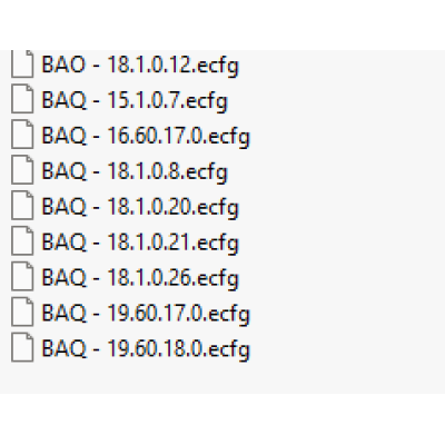 BAQ ecfg files