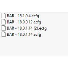 BAR ecfg files