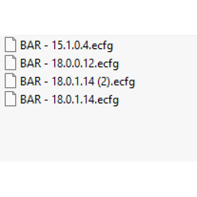 BAR ecfg files