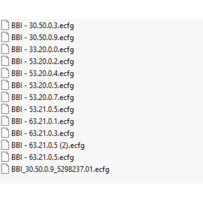 BBI ecfg files