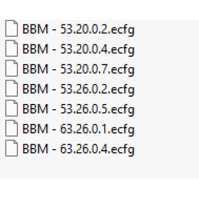 BBM ecfg files