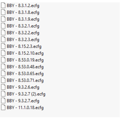 BBY ecfg files