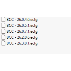 BCC ecfg files