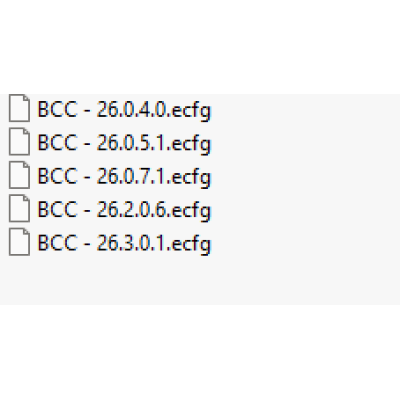 BCC ecfg files