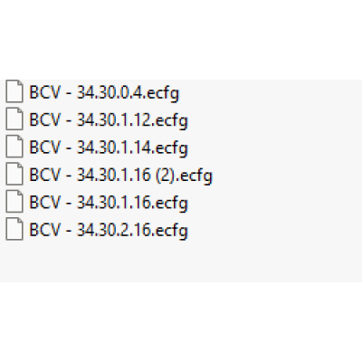 BCV ecfg files
