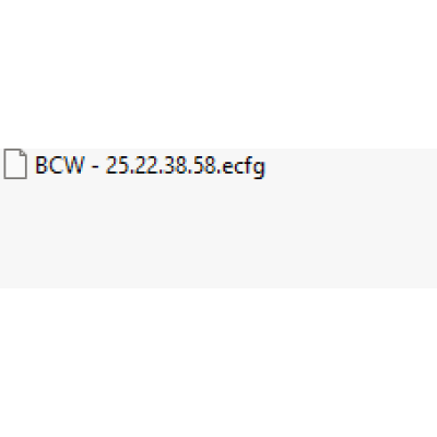 BCW ecfg files