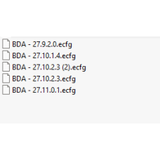 BDA ecfg files