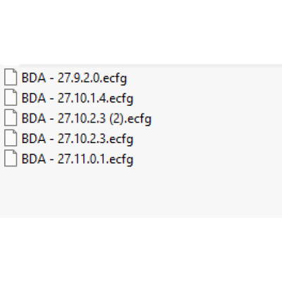 BDA ecfg files