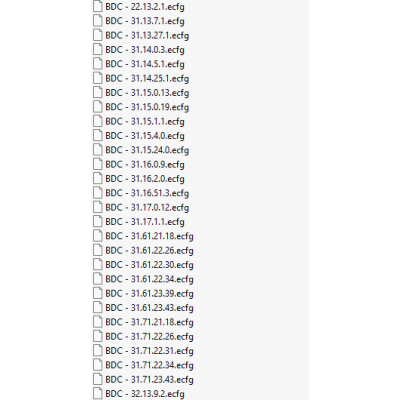 BDB ecfg files