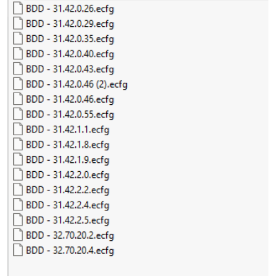 BDD ecfg files