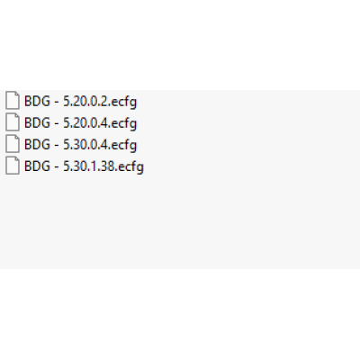 BDG ecfg files