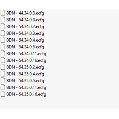 BDN ecfg files