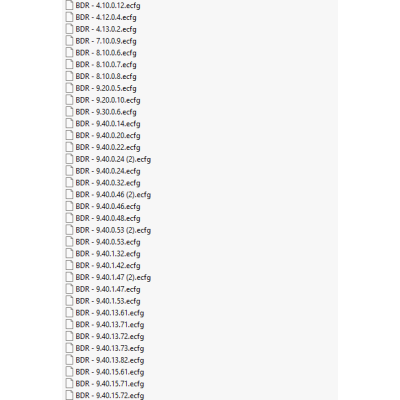 BDR ecfg files