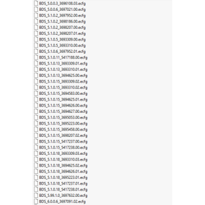 BDS ecfg files