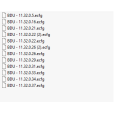 BDU ecfg files