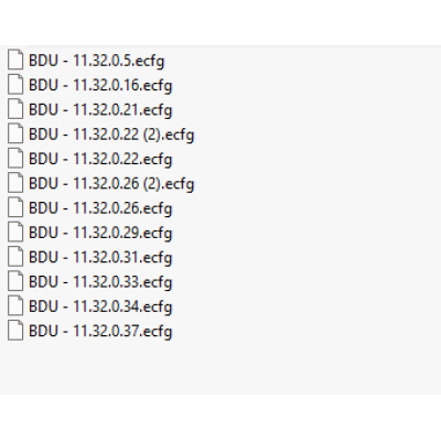 BDU ecfg files