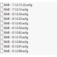 BAB ecfg files