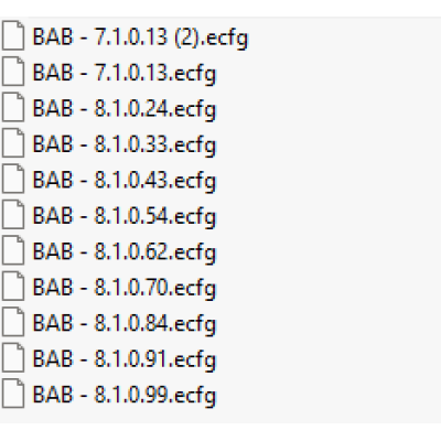 BAB ecfg files