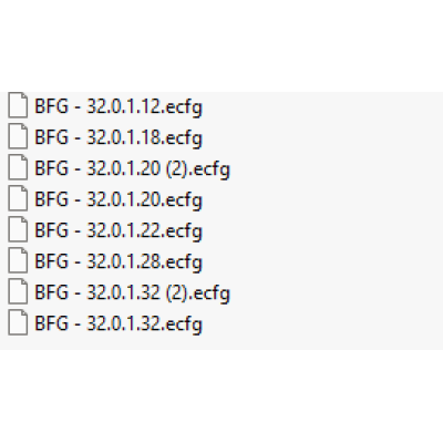 BFG ecfg files
