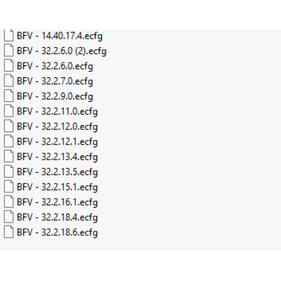 BFV ecfg files