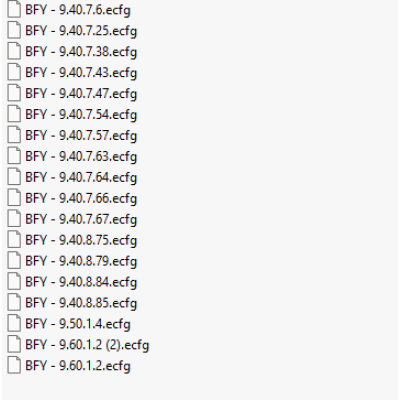 BFY ecfg files