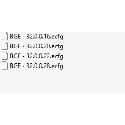 BGE ecfg files