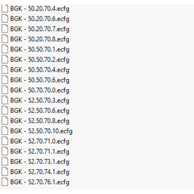 BGK ecfg files