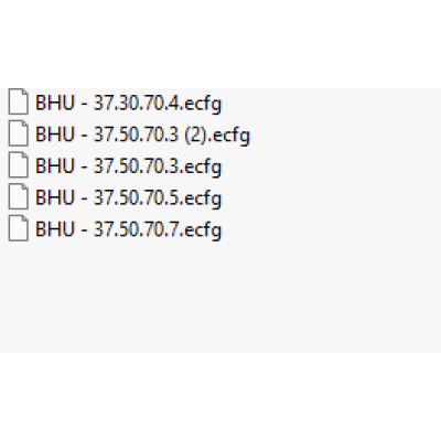 BHU ecfg files