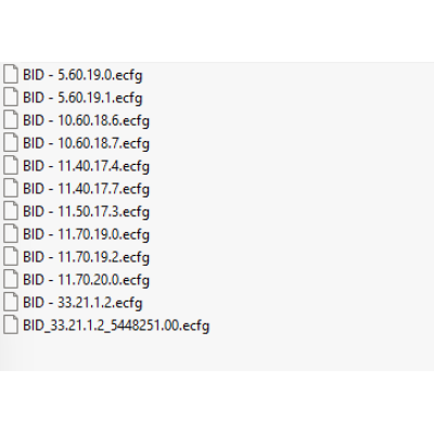 BID ecfg files