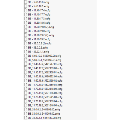 BIE ecfg files