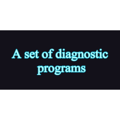 A set of diagnostic programs